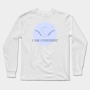 Affirmation Collection - I Am Confident (Blue) Long Sleeve T-Shirt